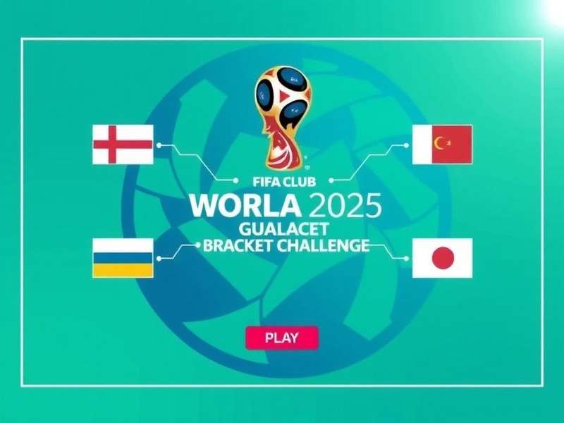 Visualization of a football tournament bracket structure with team flags