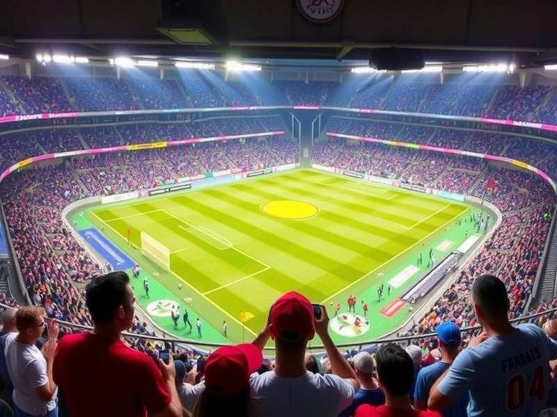 NRG Stadium in Houston prepared for a FIFA World Cup match with fan zones and decorations