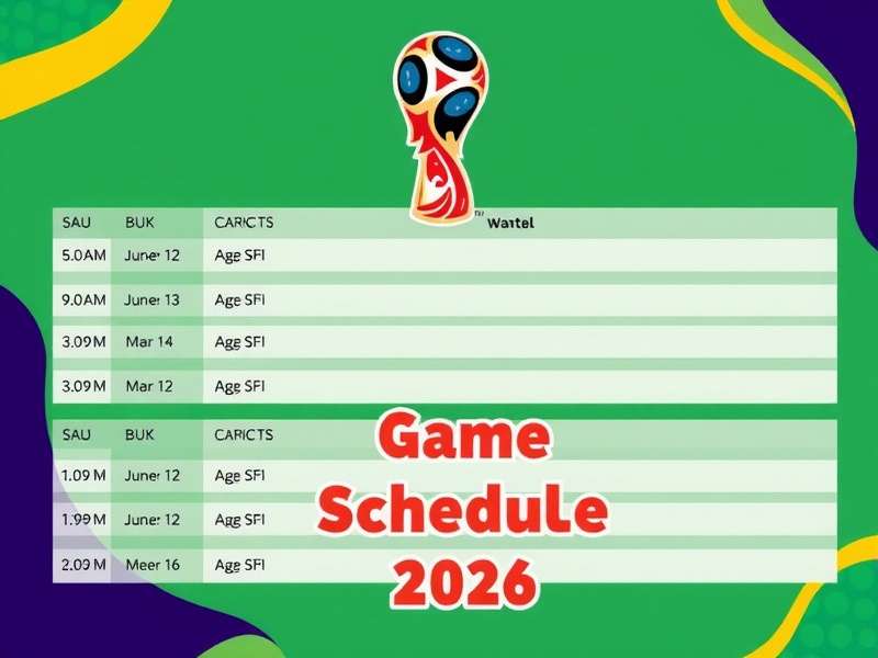 FIFA World Cup 2026 Schedule PDF cover showing match calendar and stadiums