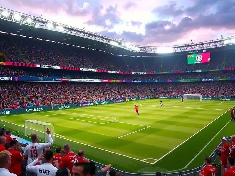 Historical collage of FIFA World Cup trophies and legendary players