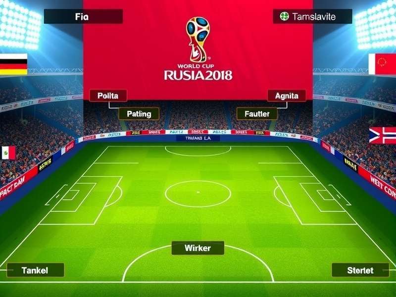 World Cup tournament bracket draw visualization showing knockout stages