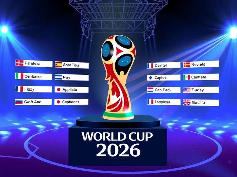 European football stadium with fans holding flags during a World Cup qualifier