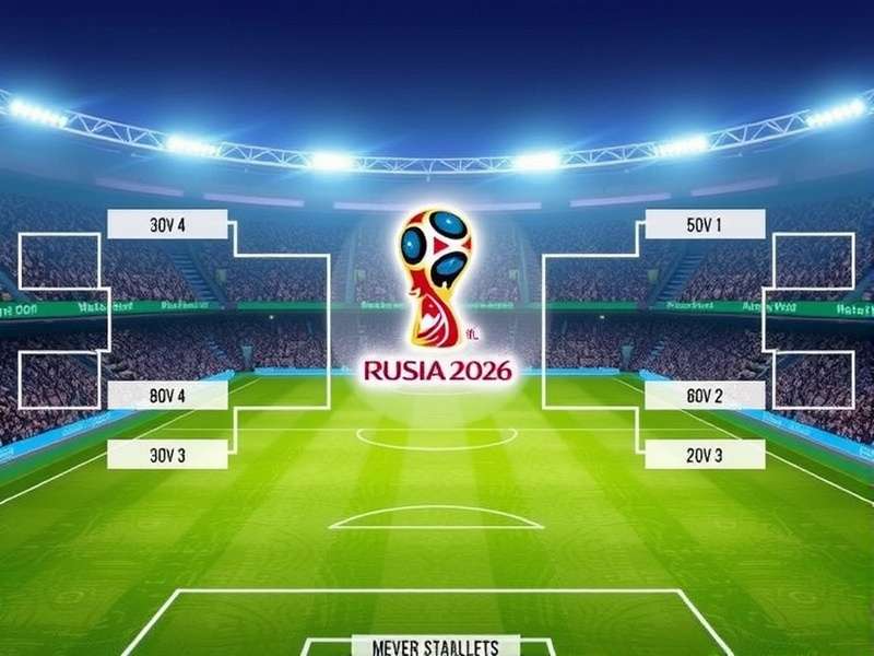 Visual mockup of the potential 2026 FIFA World Cup bracket structure