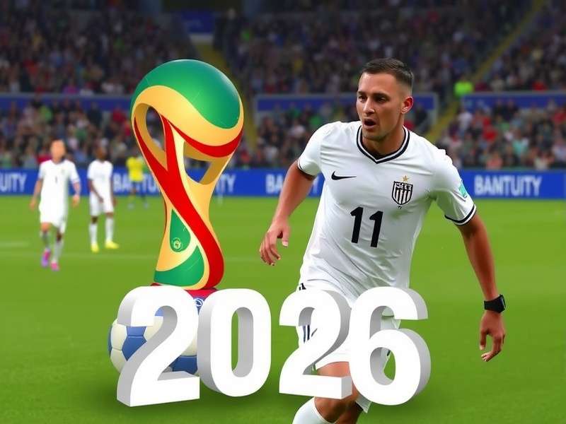 2026 World Cup Stadium with crowd and pitch