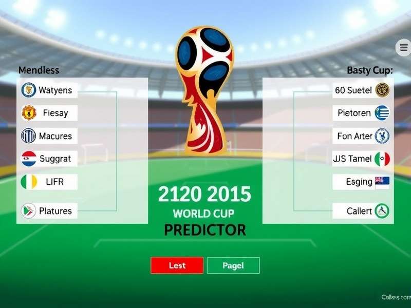 Interactive World Cup Bracket Predictor Visualization