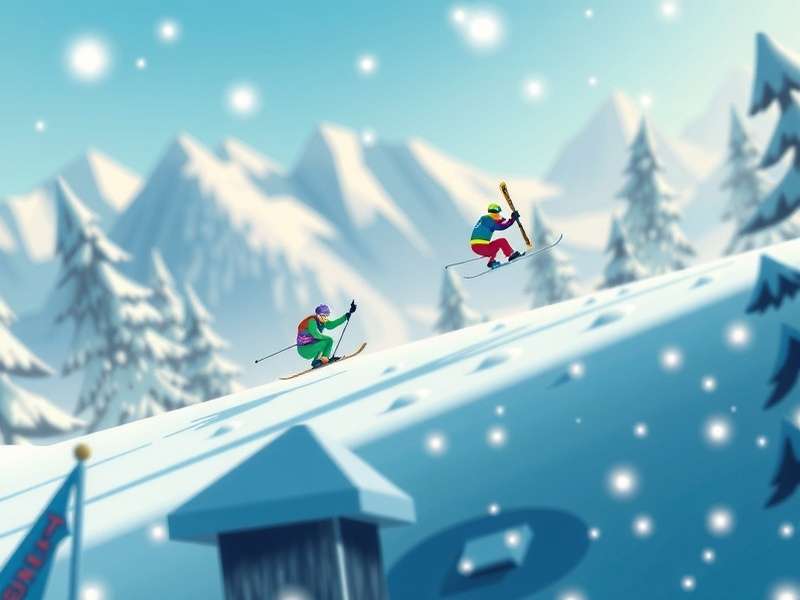 Biathlete skiing and shooting during an Ibu World Cup event