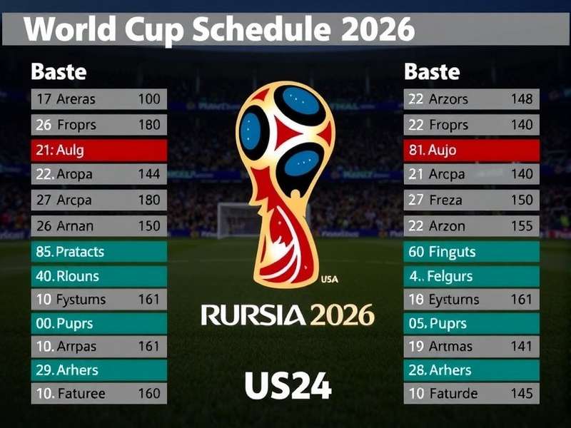 2026 FIFA World Cup USA Schedule visualization showing stadiums and match dates