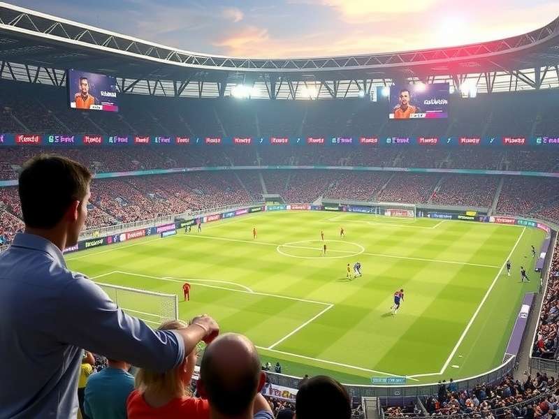 Crowd celebrating at a FIFA World Cup stadium