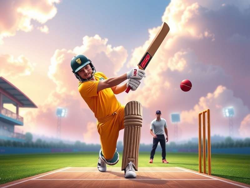 Cricket World Cup trophy shining under stadium lights