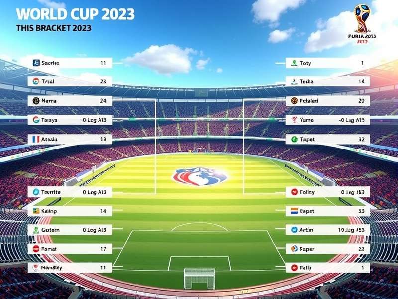 Official 2023 World Cup knockout stage bracket visual