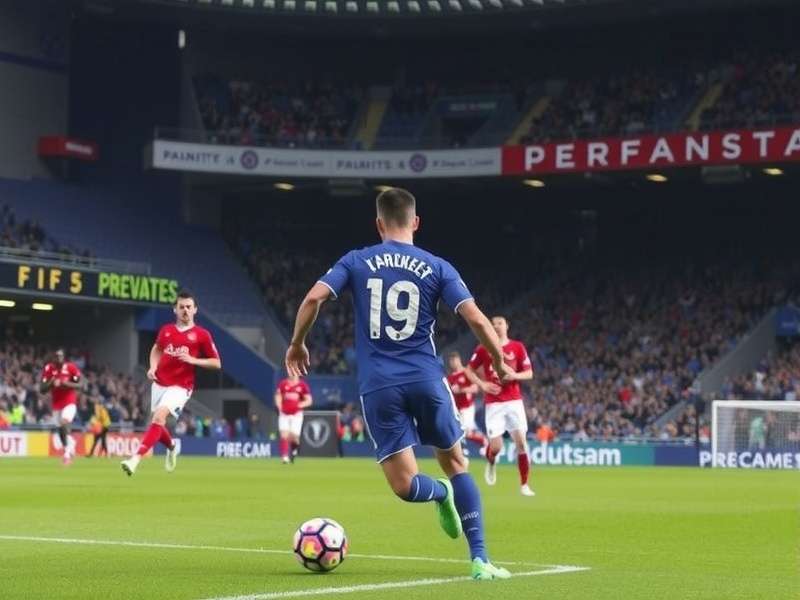 Panoramic view of a modern football stadium