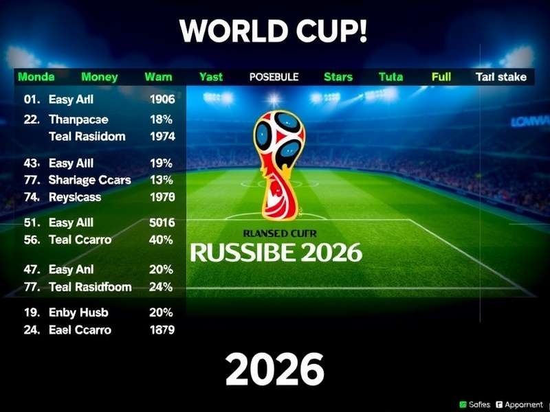 FIFA World Cup 2026 Printable Schedule Visual showing matches across North American cities