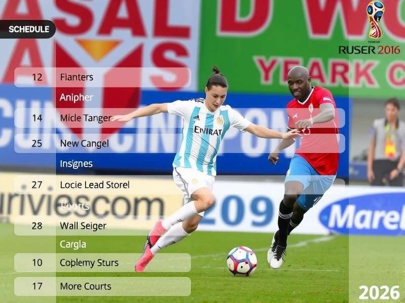 2026 FIFA World Cup Schedule Visual - Match Fixtures across North American Stadiums