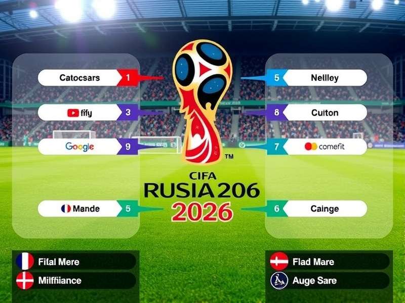 Conceptual illustration of the 2026 FIFA World Cup draw ceremony