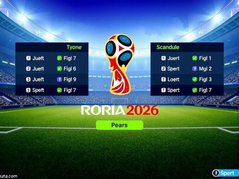 Fifa World Cup 2026 Schedule official poster with host nations USA, Canada and Mexico