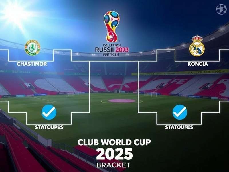 Club World Cup 2025 Bracket stadium under floodlights with fans