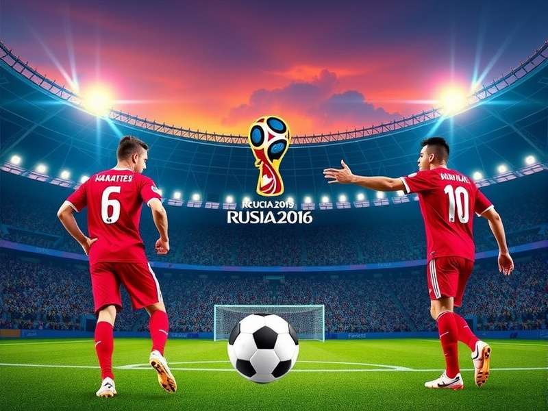 FIFA World Cup stadium packed with passionate fans waving flags during a match