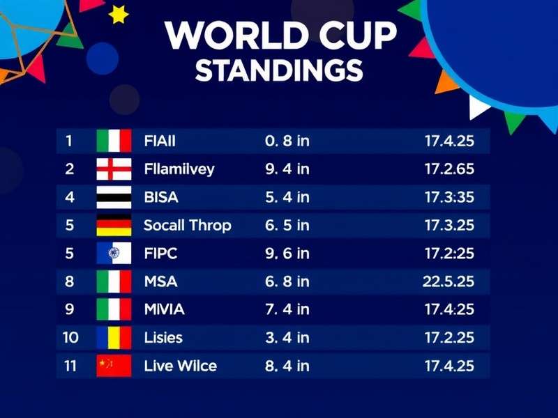 World Cup Standings 2026 – exclusive FIFA rankings and group standings overview