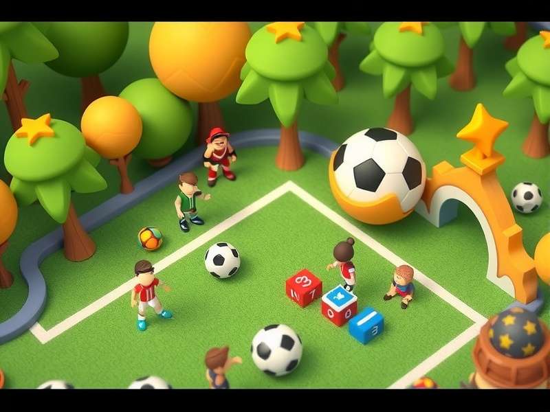 A Small World Cup tournament scene with mini football pitch and passionate fans in India