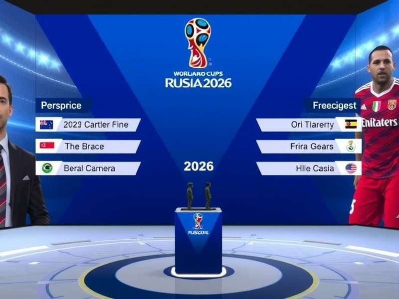 World Cup Draw 2026 – Official draw ceremony with trophy and flags of participating nations