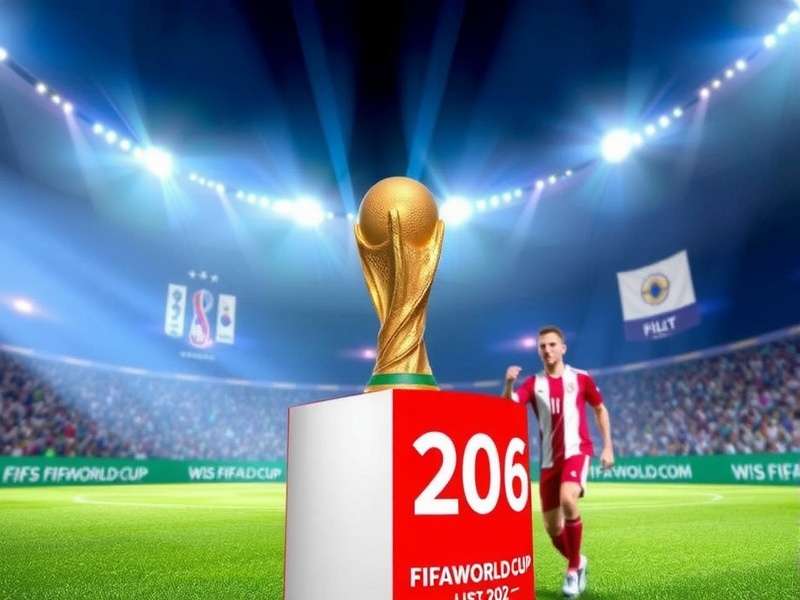 Fifa World Cup Draw 2026 trophy and host nations illustration