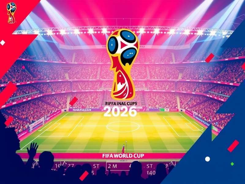 Fifa World Cup 2026 Draw concept art showing the three host nations USA, Canada and Mexico with 48 teams