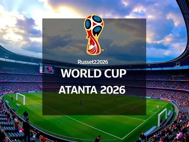 Mercedes-Benz Stadium Atlanta illuminated at night, ready for World Cup 2026 matches