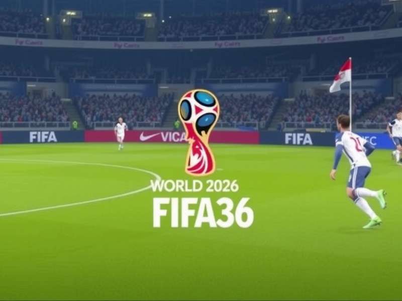FIFA World Cup 2026 official branding with host nations USA, Canada and Mexico