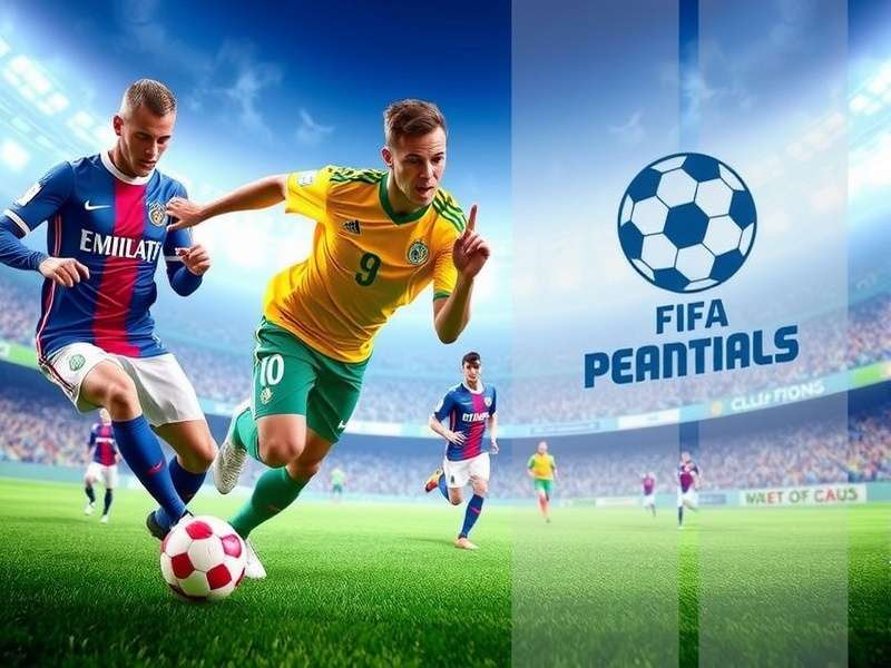 FIFA World Cup trophy surrounded by record statistics and football imagery