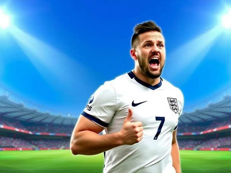 England World Cup Fixtures – Three Lions team celebrating with trophy, Wembley Stadium backdrop